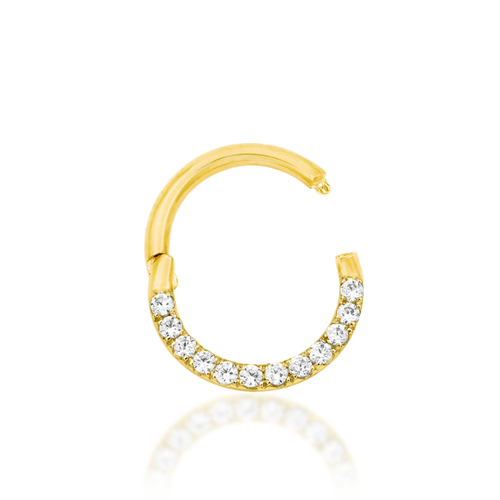 PB 1.2/8mm Horizontal CZ Clicker /YG
