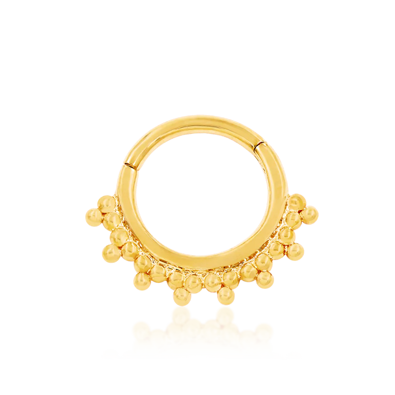 8mm Gold Tri-Bead Clicker /YG