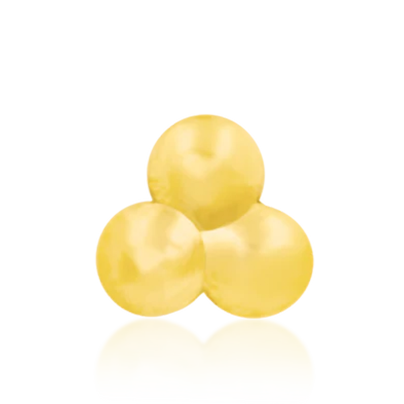 Gold Tri-Bead /YG