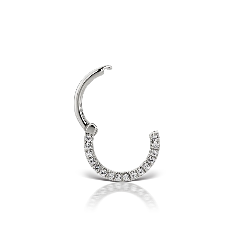 8mm Cubic Zirconia Horizontal Eternity Clicker /WG