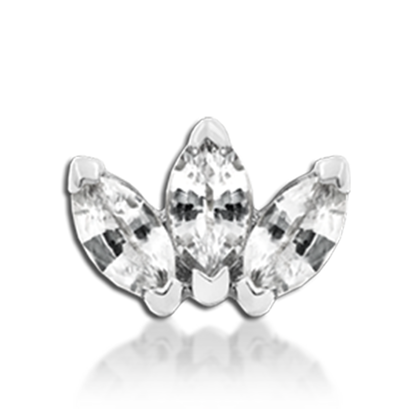 Triple Marquise CZ /WG