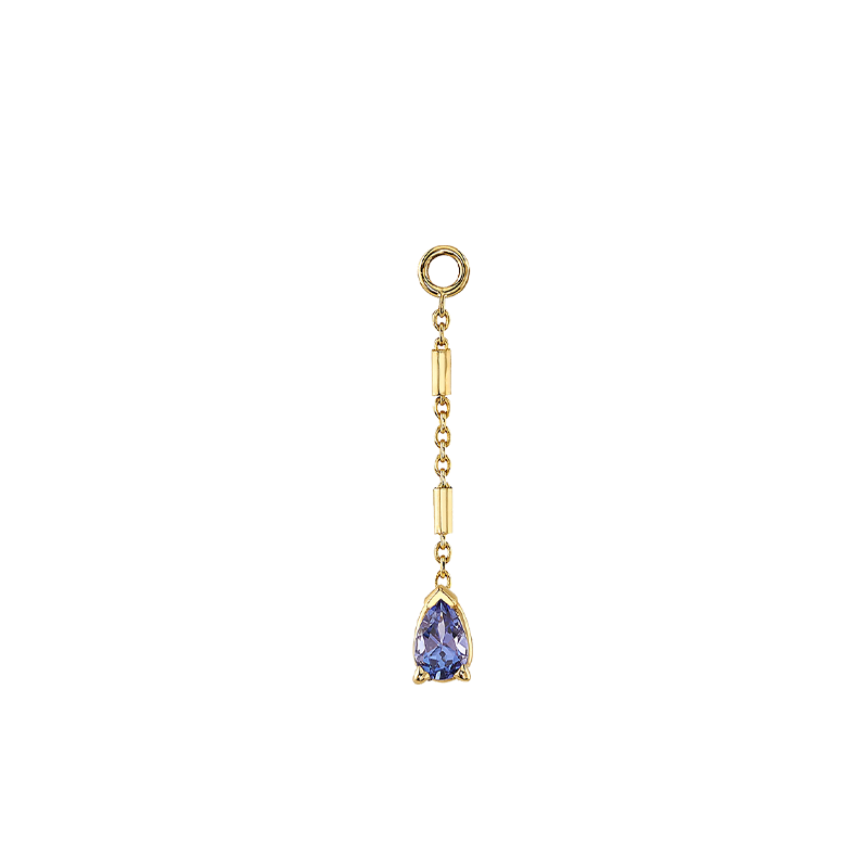Ophelia Chain with Pear Prong Tanzanite /YG