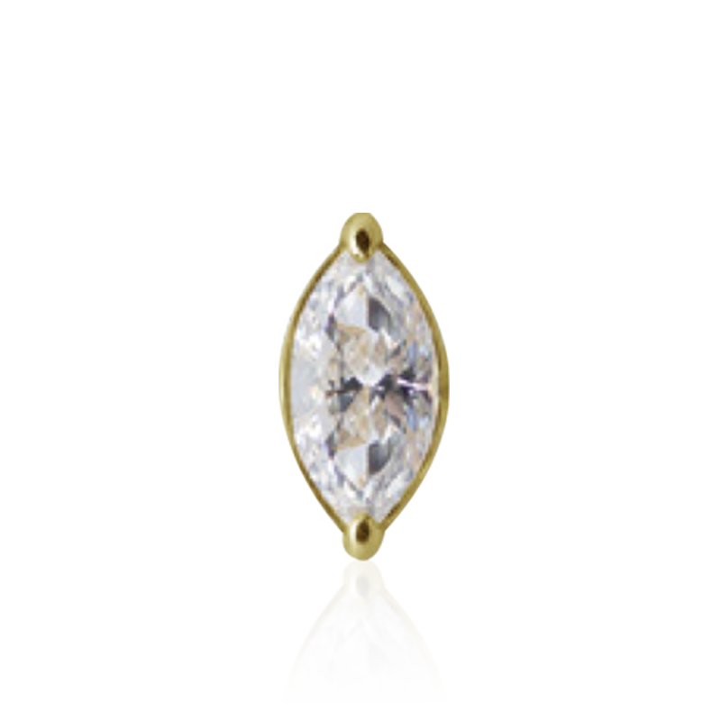 PB 5mm Marquise CZ Push Pin /YG