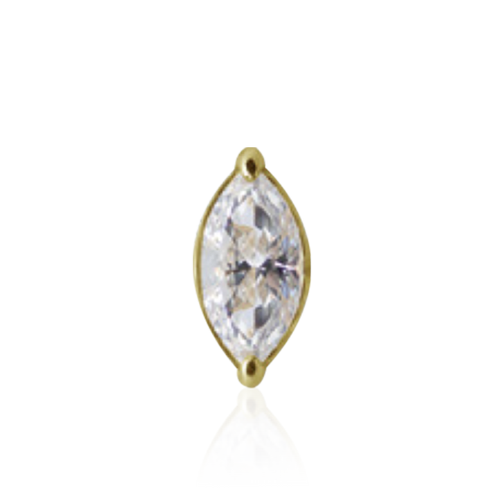 PB 5mm Marquise CZ Push Pin /YG