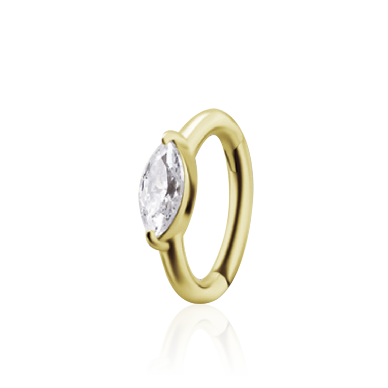 PB 1.2/8mm Marquize CZ Clicker /YG