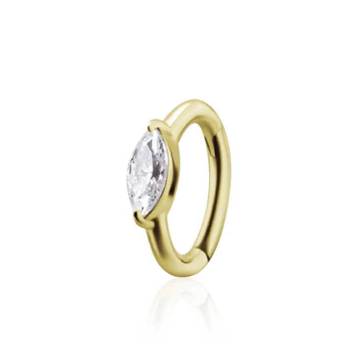 PB 1.2/8mm Marquize CZ Clicker /YG