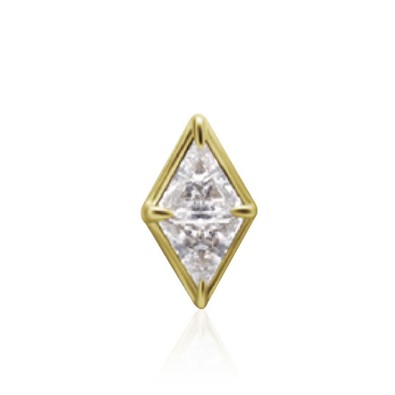 PB 6.5mm Marquise CZ Push Pin /YG