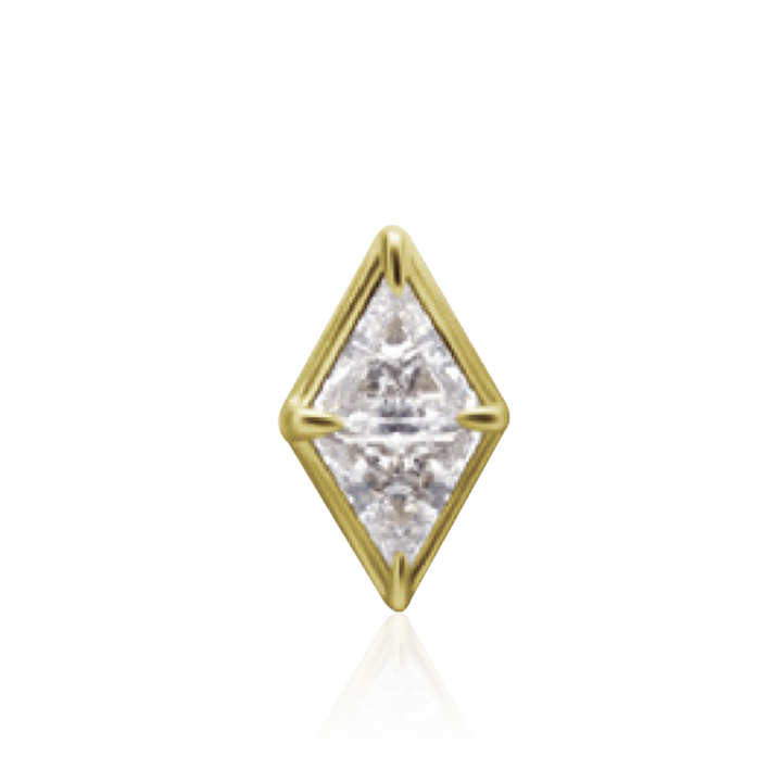PB 6.5mm Marquise CZ Push Pin /YG