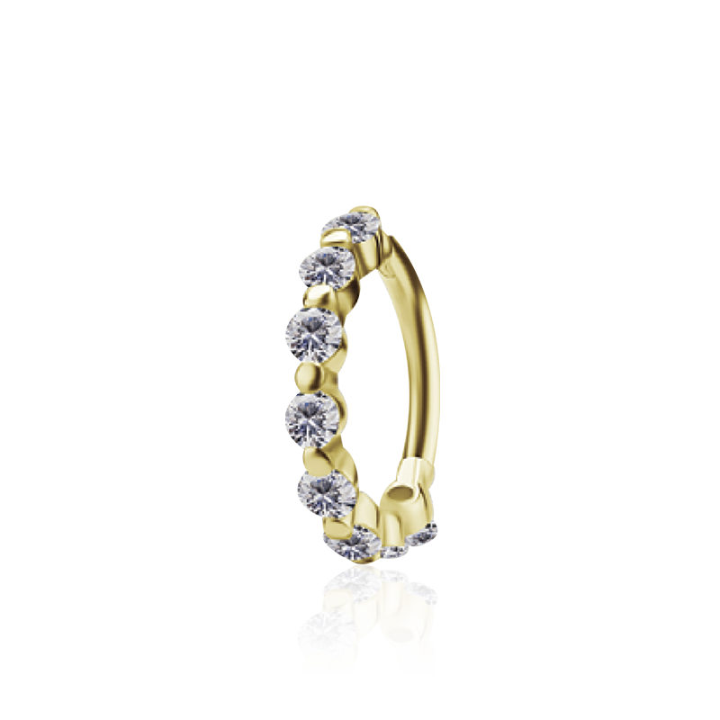 PB 1.2/8mm Invisible Eternity CZ Clicker /YG