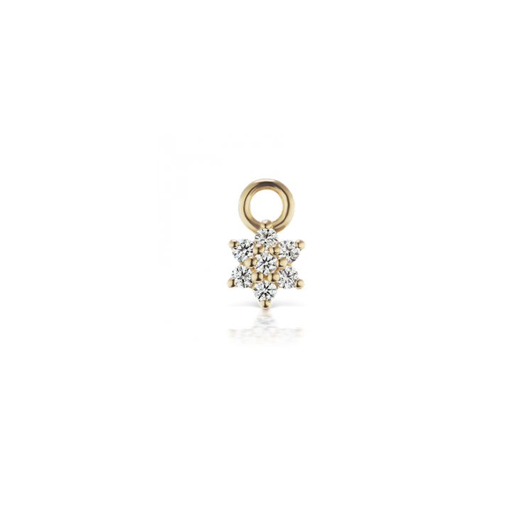 4.5mm Diamond Flower Charm /YG