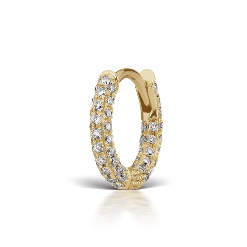 6.5mm Diamond Five Row Pavé Ring /YG