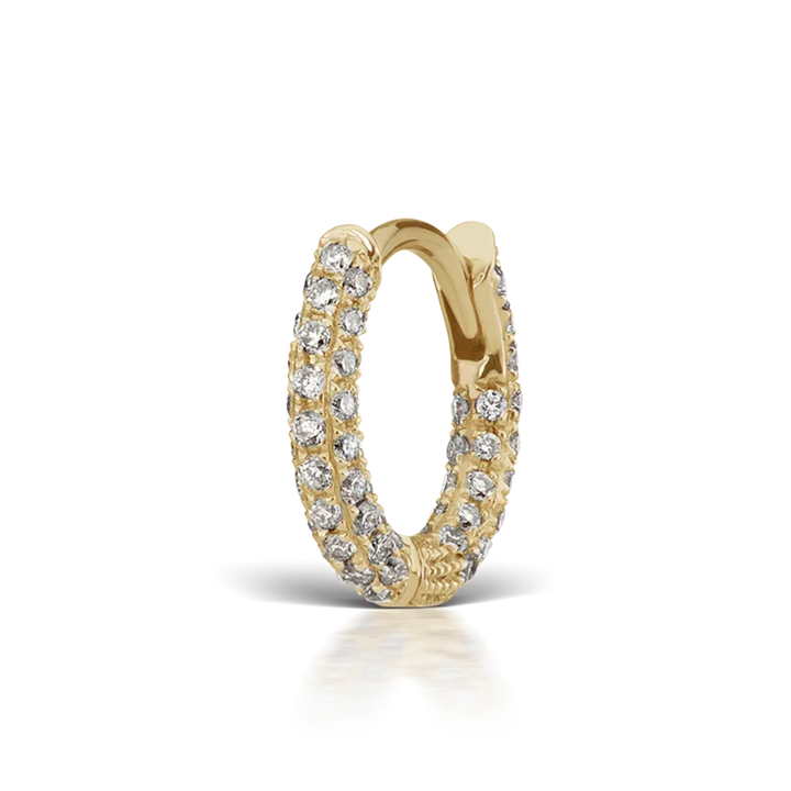 6.5mm Diamond Five Row Pavé Ring /YG