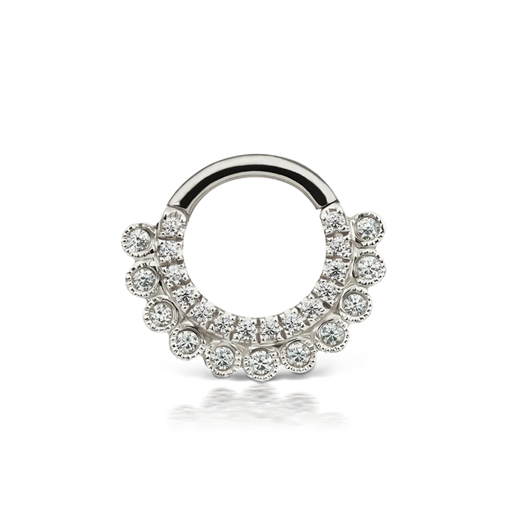 8mm Cubic Zirconia Apsara Clicker /WG