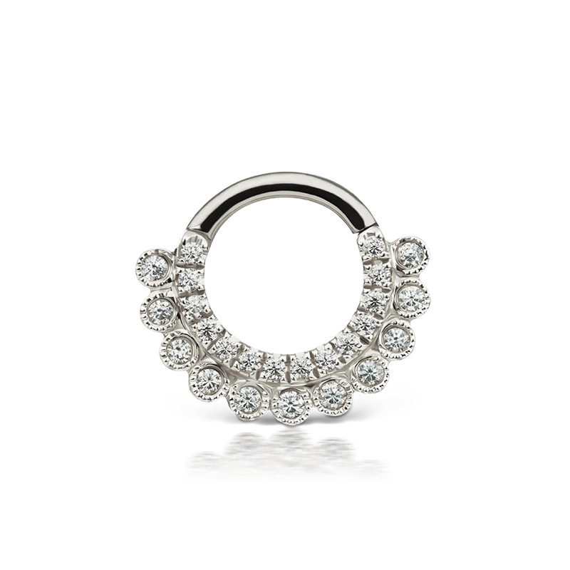 8mm Cubic Zirconia Apsara Clicker /WG