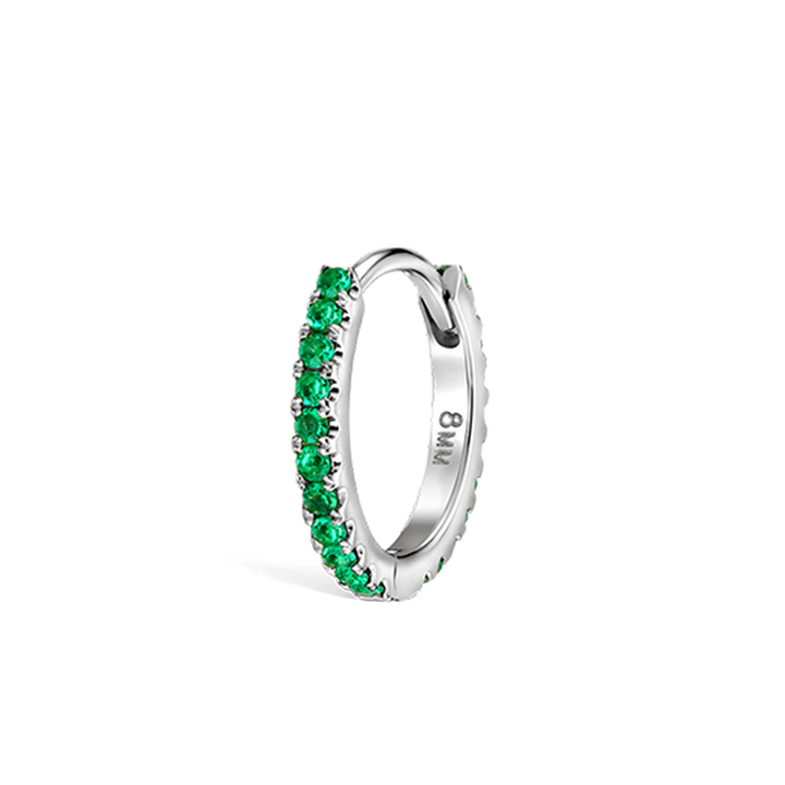 8mm Emerald Eternity Ring /WG