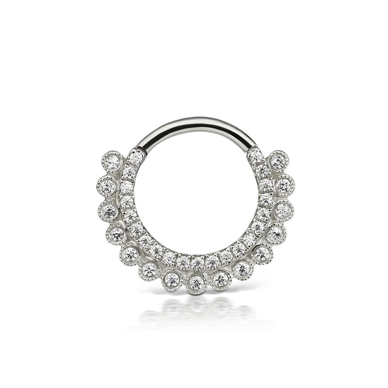 9.5mm Cubic Zirconia Apsara Clicker /WG