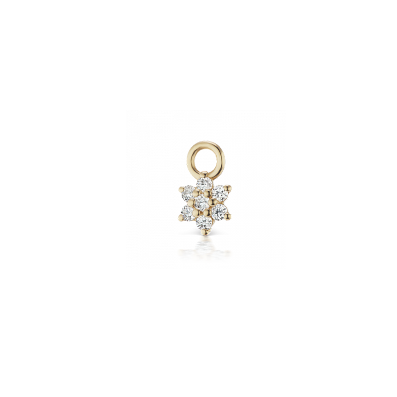 4.5mm Diamond Flower Charm /YG