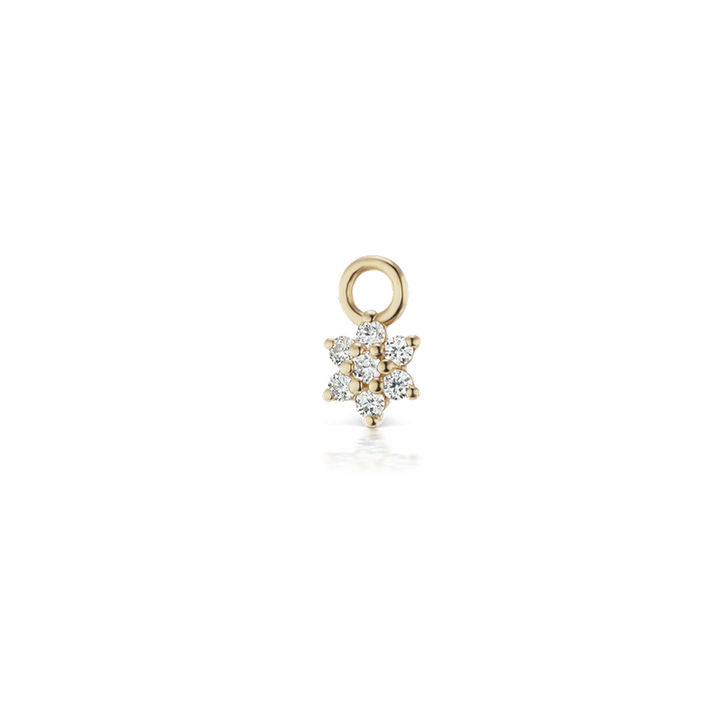 4.5mm Diamond Flower Charm /YG