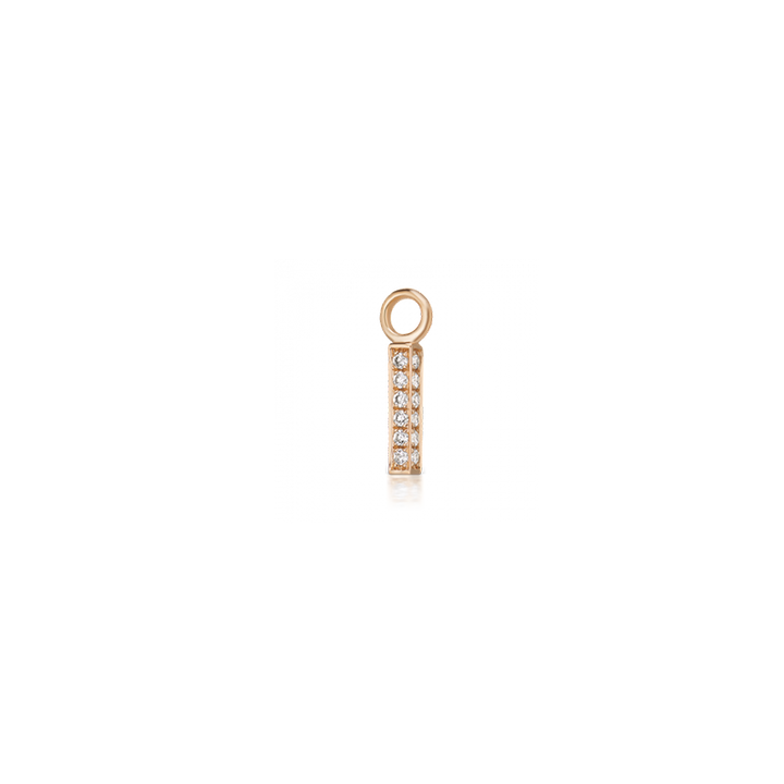 7mm Diamond Pavé Square Bar Charm /YG