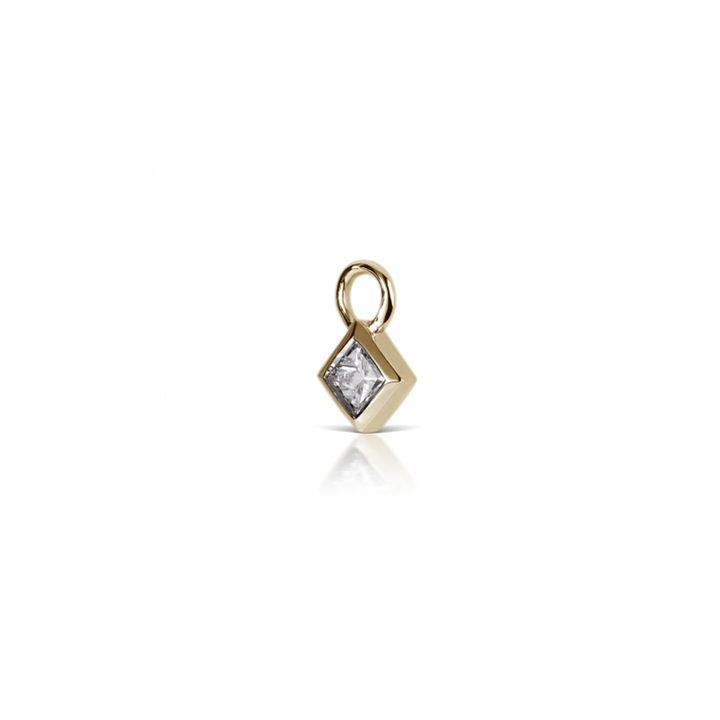 3mm Diamond Princess Charm /YG