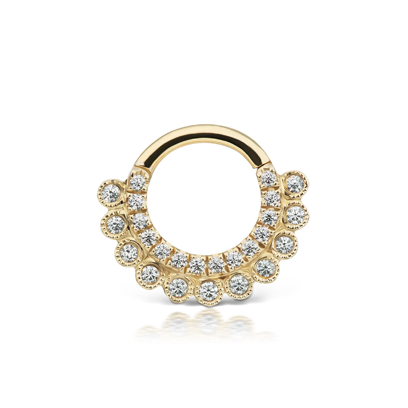 8mm Cubic Zirconia Apsara Clicker /YG