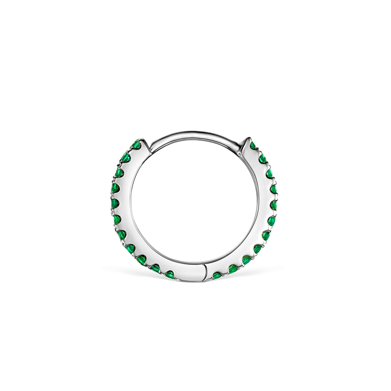 8mm Emerald Eternity Ring /WG
