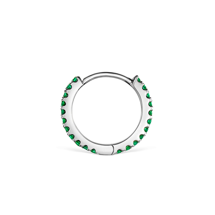 8mm Emerald Eternity Ring /WG