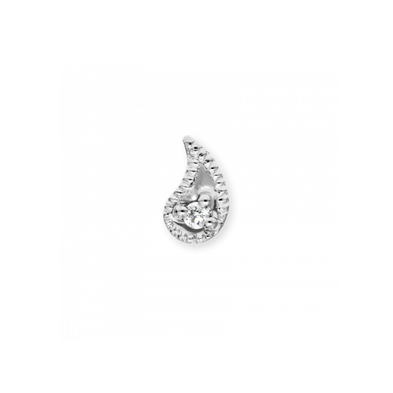 Diamond Paisley (Left) Threaded Stud /WG