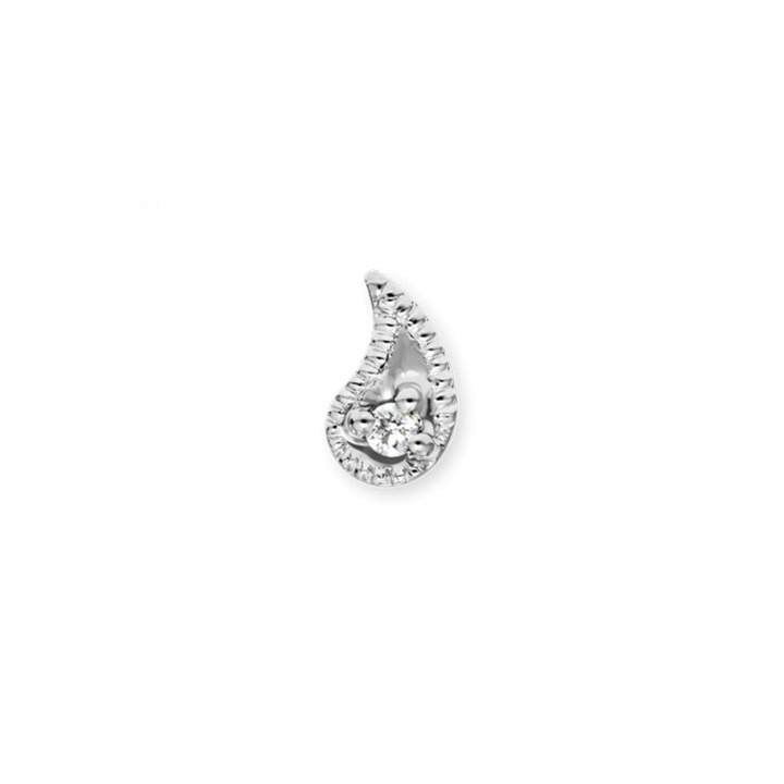 Diamond Paisley (Left) Threaded Stud /WG