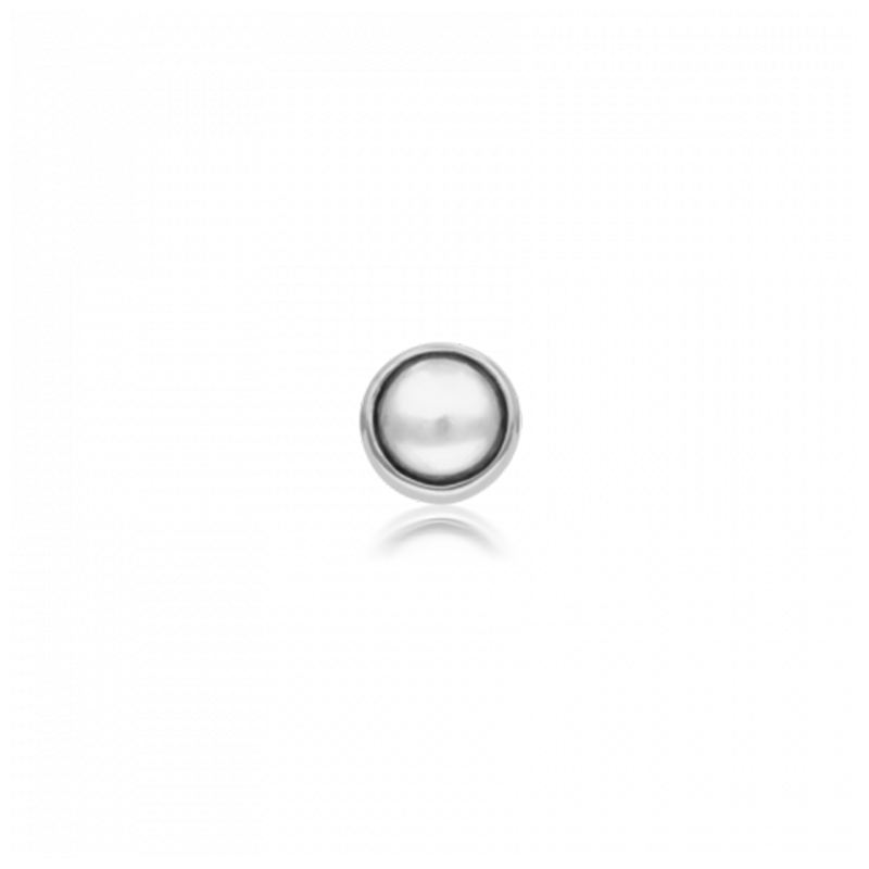 2mm Natural Pearl Threaded Stud /WG