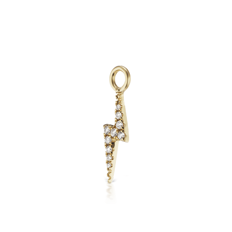 Diamond Lightning Bolt Charm /YG