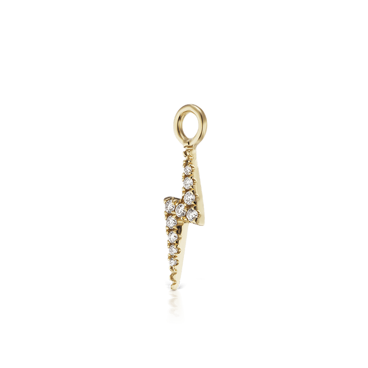 Diamond Lightning Bolt Charm /YG