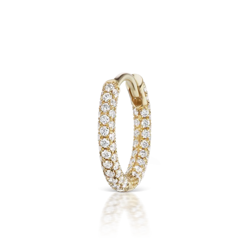 8mm Diamond Five Row Pavé Ring /YG