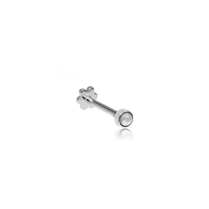 2mm Natural Pearl Threaded Stud /WG