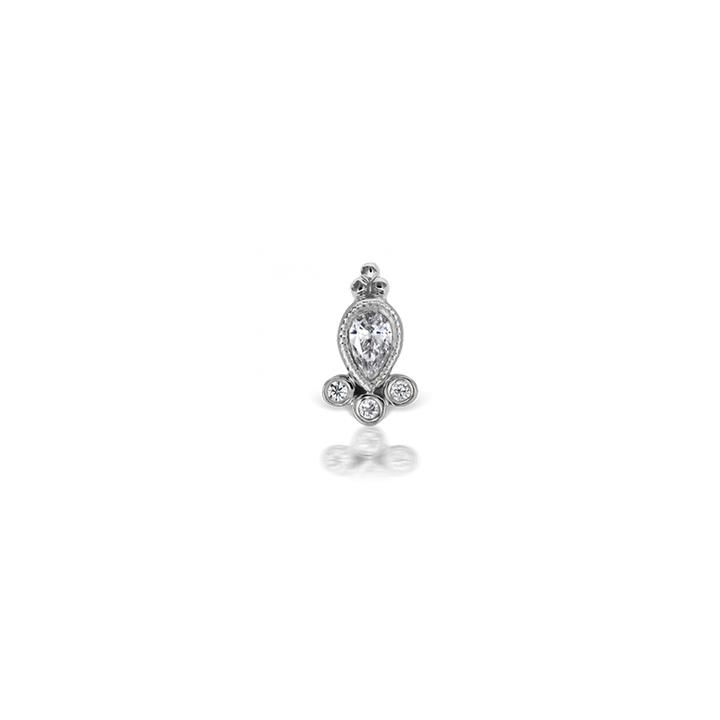 7.5mm Diamond Delia Threaded Stud /WG