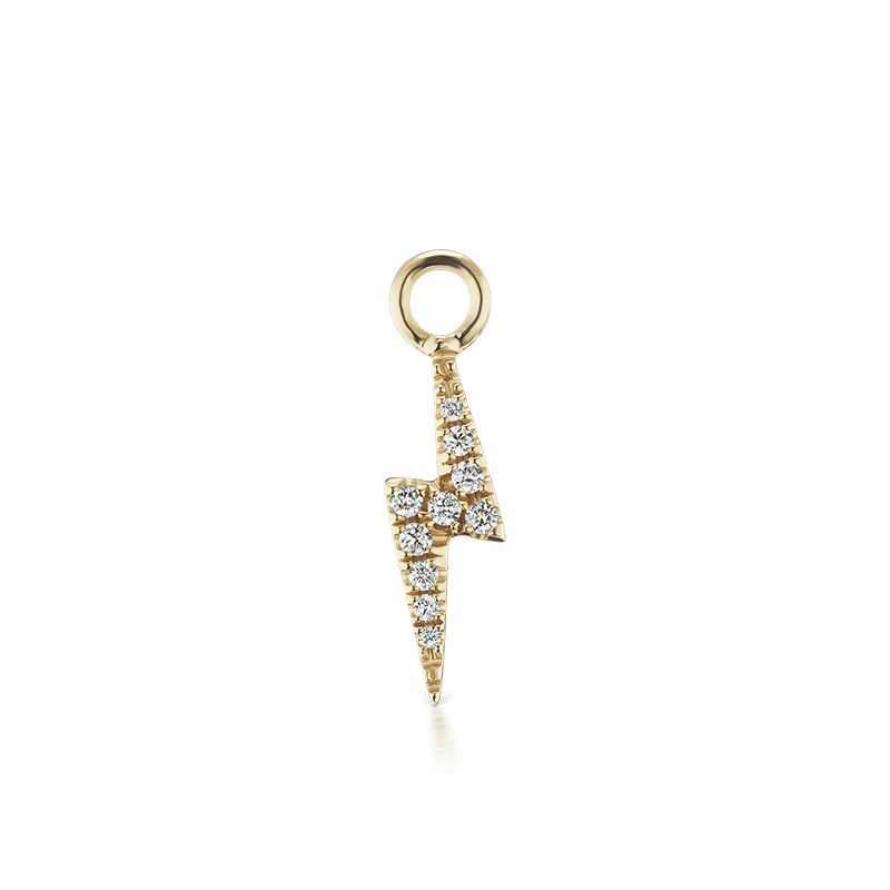 Diamond Lightning Bolt Charm /YG