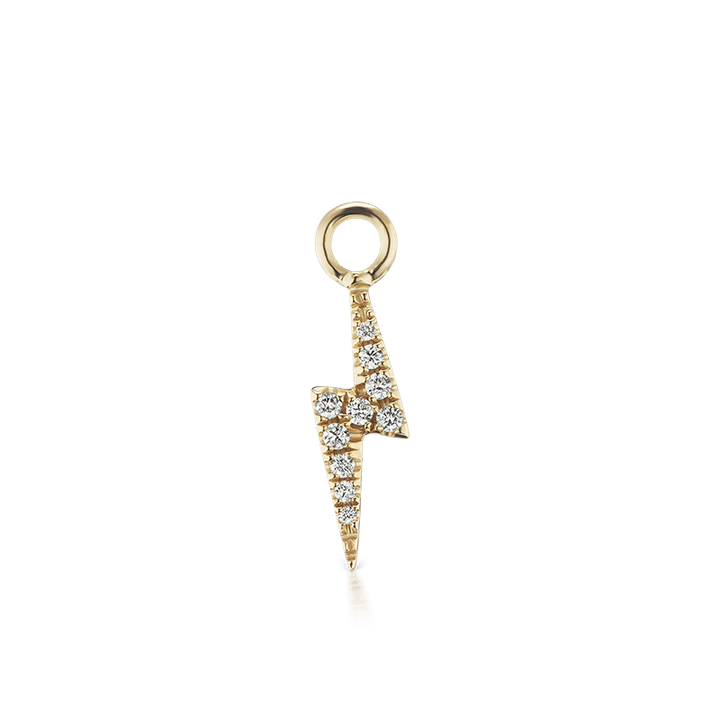 Diamond Lightning Bolt Charm /YG