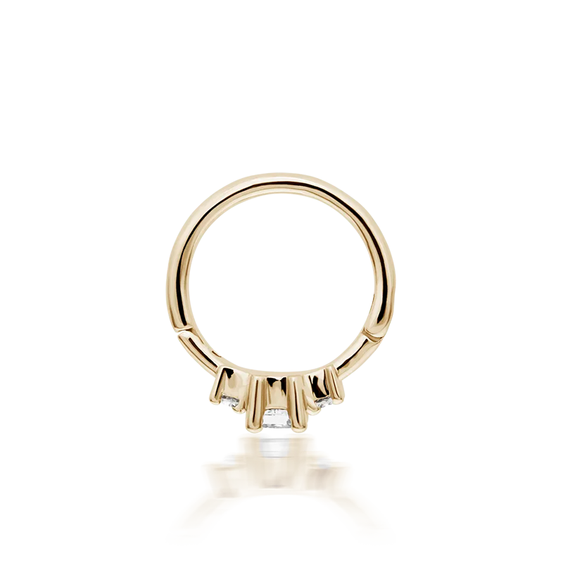 8mm 2mm Diamond Princess Ring /YG