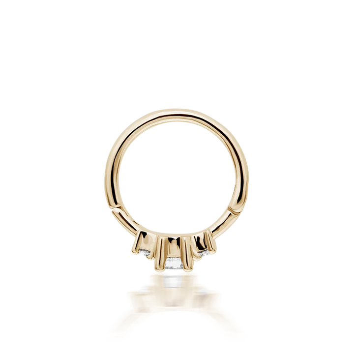 8mm 2mm Diamond Princess Ring /YG