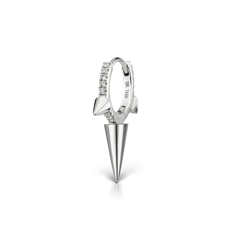 8mm Triple Long Spike Diamond Eternity Clicker /WG