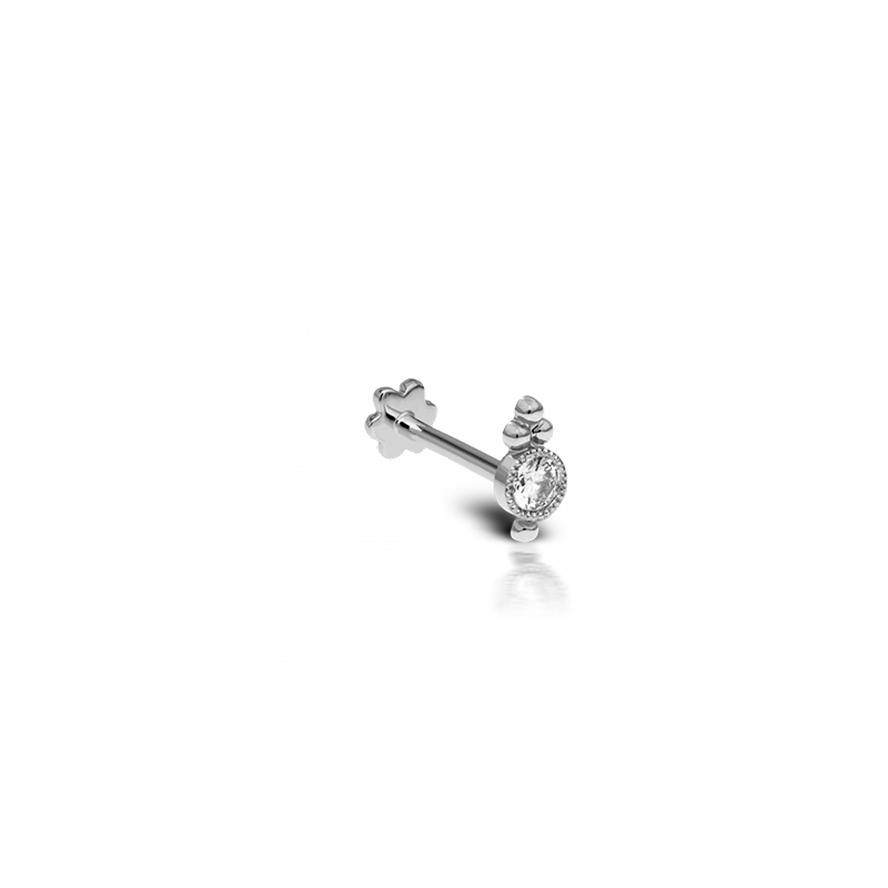 Diamond Four Ball Trinity Threaded Stud /WG