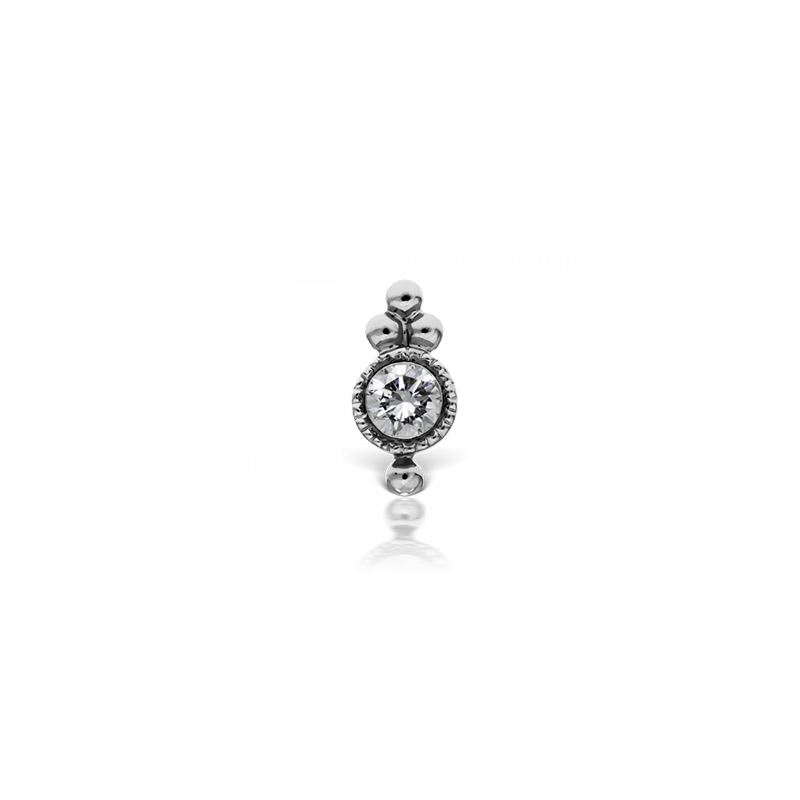 Diamond Four Ball Trinity Threaded Stud /WG