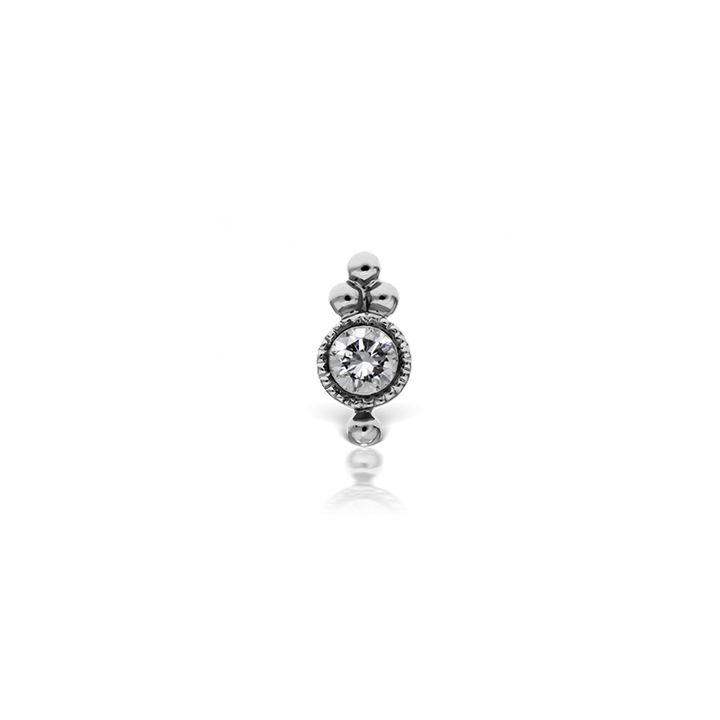 Diamond Four Ball Trinity Threaded Stud /WG