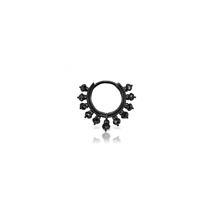 8mm Black Diamond Coronet Ring