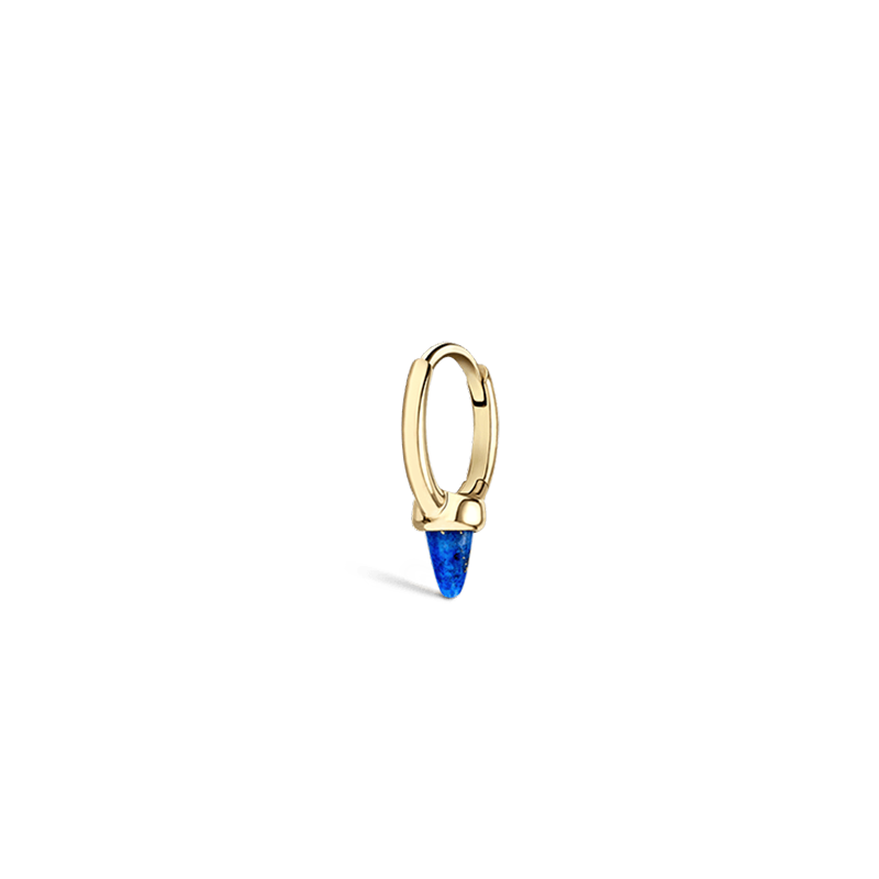 6.5mm Lapis Single Short Spike Earring /YG