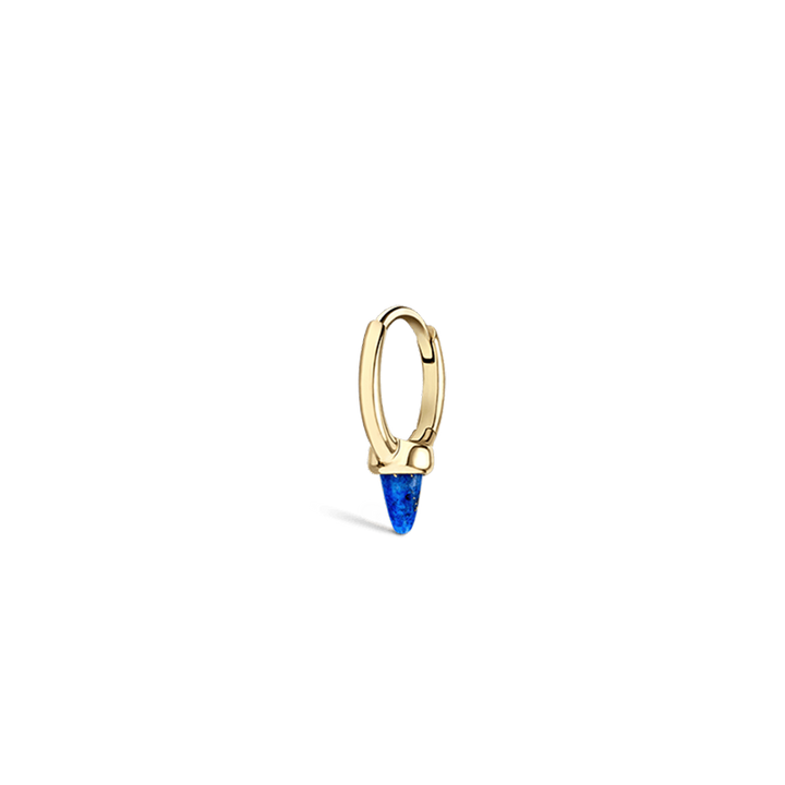 6.5mm Lapis Single Short Spike Earring /YG