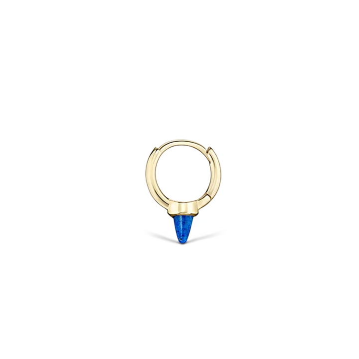6.5mm Lapis Single Short Spike Earring /YG