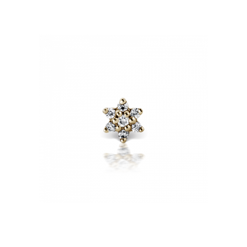 3mm Diamond Flower Earstud /YG