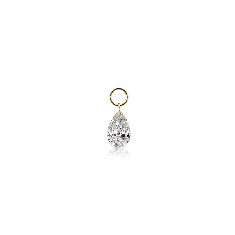 5mm Pear Diamond Charm /YG