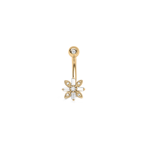Flower Diamond Navel Piercing /YG